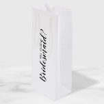 Will You Be My Bridesmaid? Modern Proposal Wine Gift Bag<br><div class="desc">"Will You Be My Bridesmaid?" Modern Proposal Gift bag
features title "Will You Be My Bridesmaid?" in black modern script font style on white background.</div>