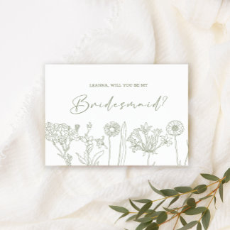 Will You Be My Bridesmaid Periwinkle Sage BohoBoho