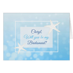 Will you be my Bridesmaid Personalised Card