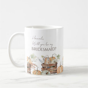 Will You Be My Bridesmaid Personalised Fall Mug