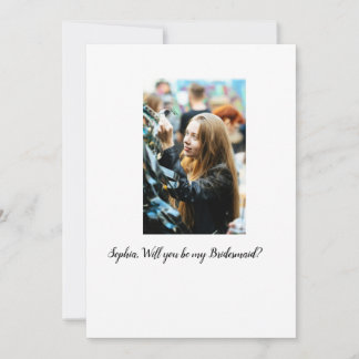 Will you be my Bridesmaid photo elegant modern Invitation