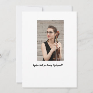 Will you be my Bridesmaid photo elegant modern Invitation