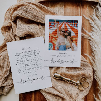 Will You Be My Bridesmaid Photo Proposal Card