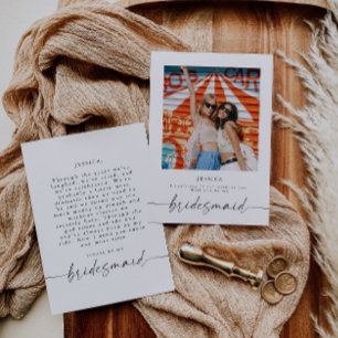 Will You Be My Bridesmaid Photo Proposal Card