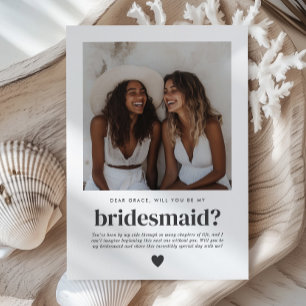 Will You Be My Bridesmaid Photo Proposal Invitation
