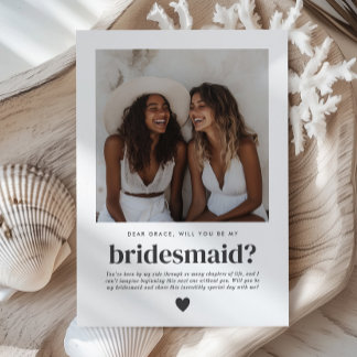 Will You Be My Bridesmaid Photo Proposal Invitation