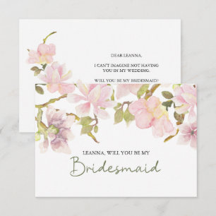 Will You Be My Bridesmaid Pink Blush Magnolia