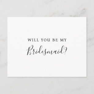 Will you be my bridesmaid postcard