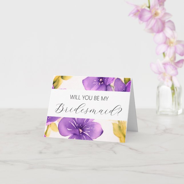 Will you be my Bridesmaid proposal card (Orchid)