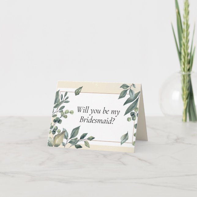 Will you be my Bridesmaid proposal card (Front)