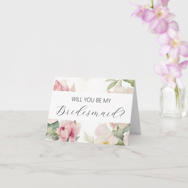 Will you be my Bridesmaid proposal card (Orchid)