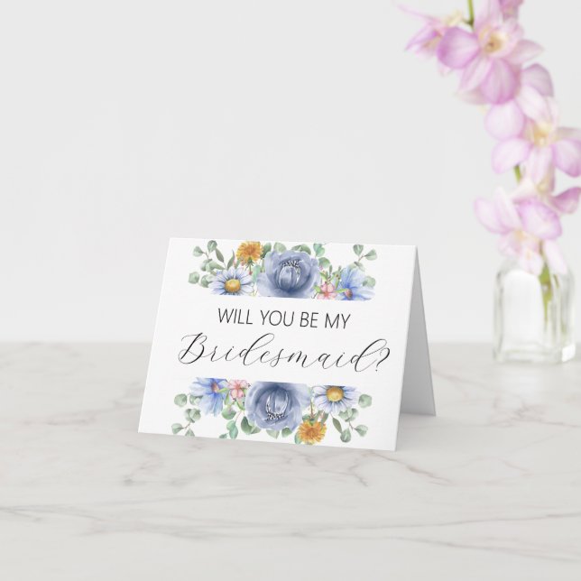 Will you be my Bridesmaid proposal card (Orchid)