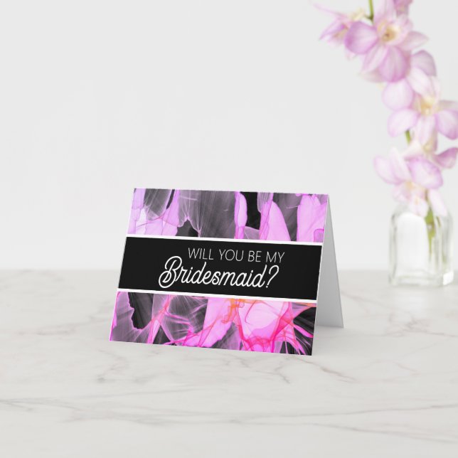 Will you be my Bridesmaid proposal card (Orchid)