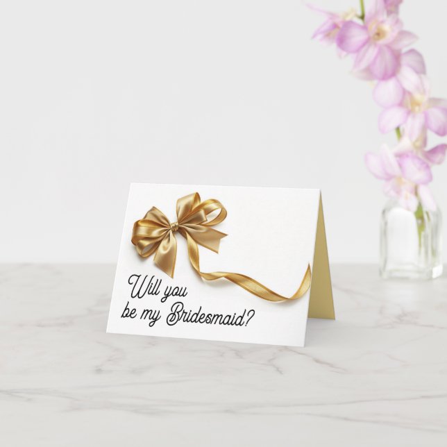 Will you be my Bridesmaid proposal card (Orchid)