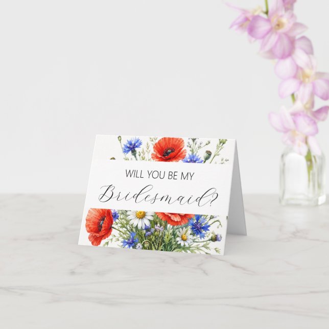 Will you be my Bridesmaid proposal card (Orchid)