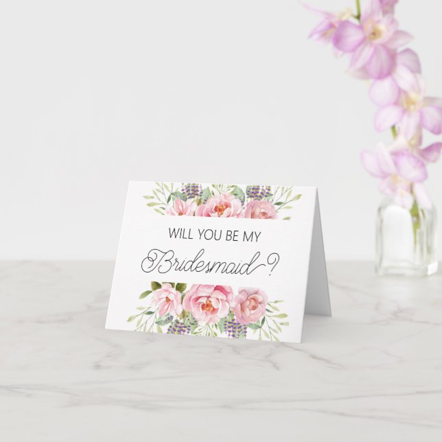 Will you be my Bridesmaid proposal card (Orchid)
