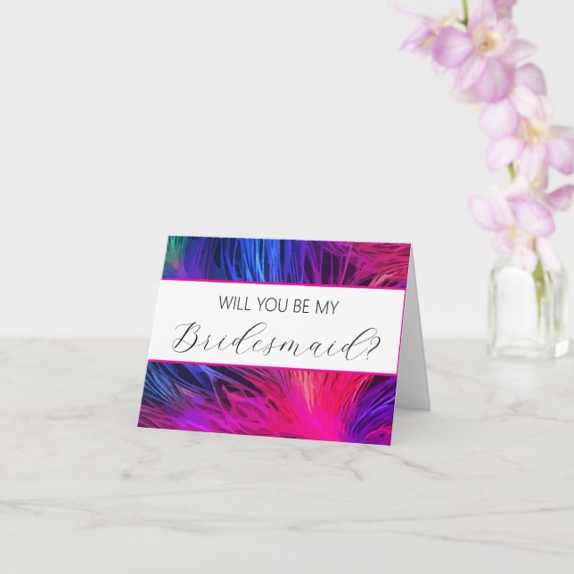 Will you be my Bridesmaid proposal card (Orchid)