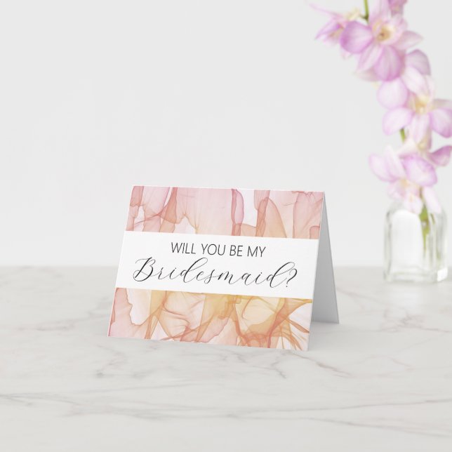 Will you be my Bridesmaid proposal card (Orchid)