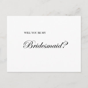 Will You Be My Bridesmaid Proposal Card