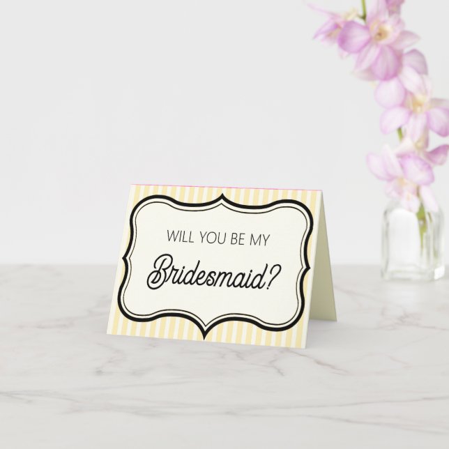 Will you be my Bridesmaid proposal card (Orchid)