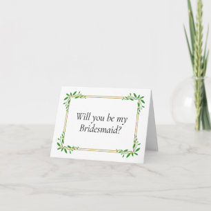 Will you be my Bridesmaid proposal card