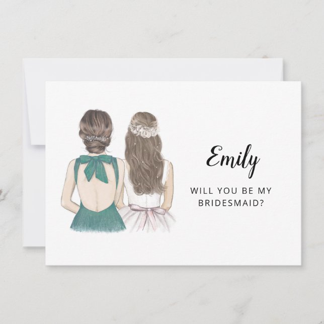 Will You Be My Bridesmaid Proposal Flat Card (Front)