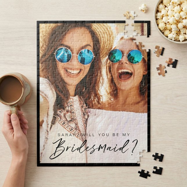 Will You Be My Bridesmaid? Proposal Photo Keepsake Jigsaw Puzzle (Will You Be My Bridesmaid? Proposal Photo Keepsake Jigsaw Puzzle)