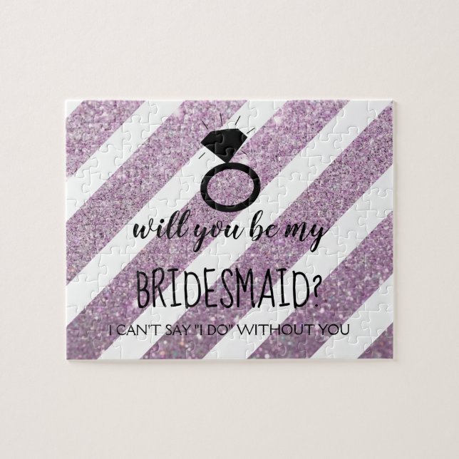 Will You Be My Bridesmaid Puzzle - Your Ring Pur (Horizontal)