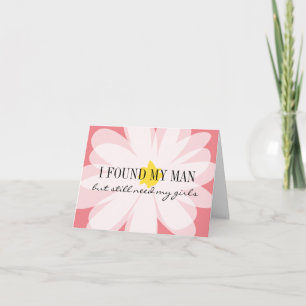 Will you be my bridesmaid request card with flower