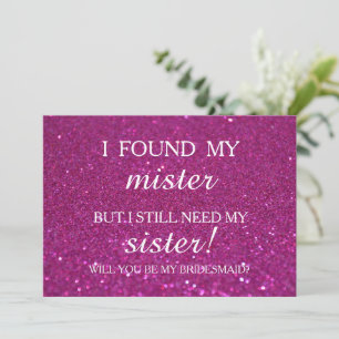 Will you be my bridesmaid? Rose Gold Dripping Invi Invitation