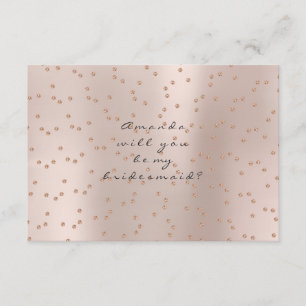 Will You Be My Bridesmaid Rose Gold Swarovski Crys Invitation