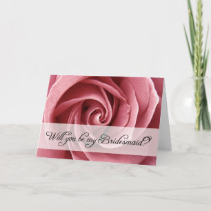 will you be my bridesmaid? : roses invitation