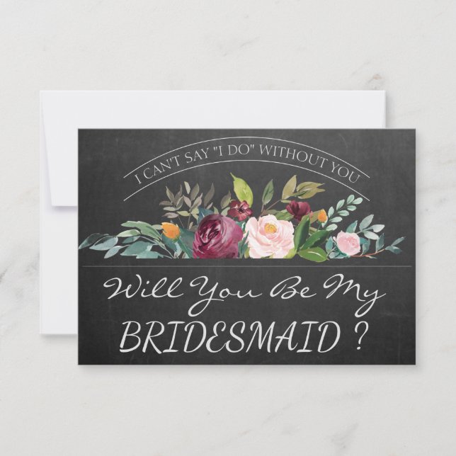 Will You Be My Bridesmaid | Rustic Bridesmaid Card (Front)