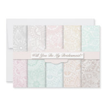 Will You Be My Bridesmaid? Rustic Vintage Lace