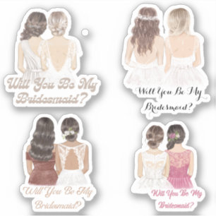 will you be my bridesmaid, stylish 4 wedding  