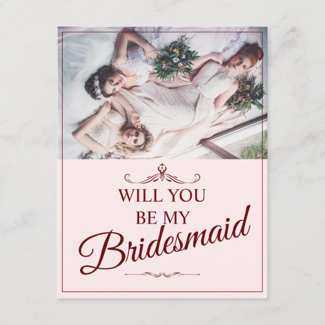 Will You Be My Bridesmaid? Three Lying Bridesmaids Enclosure Card (Front)