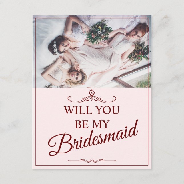 Will You Be My Bridesmaid? Three Lying Bridesmaids Enclosure Card (Front)