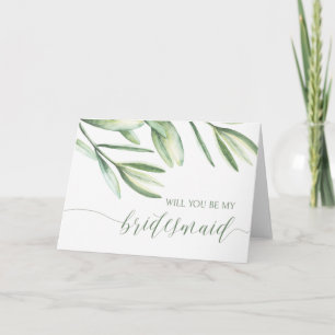 Will You Be My Bridesmaid Tropical Wedding Card