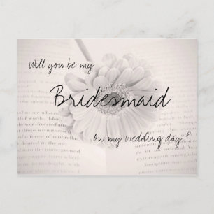 Will you be my bridesmaid wedding postcard