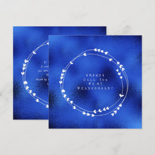 Will You Be My Bridesmaid White Sapphire Glass Invitation