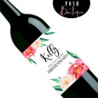 Will You Be My Bridesmaid Wine Label - Boho Floral