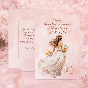Will You Be My Bridesmaid Woman In Flowy Dress