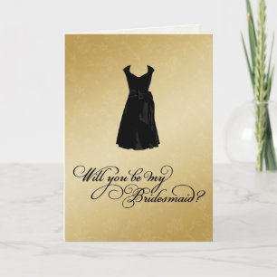 "Will you be my Bridesmaid?" YOUR Colour & Gold Invitation