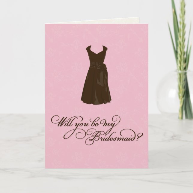 "Will you be my Bridesmaid?" YOUR Colour & Pink Invitation (Front)