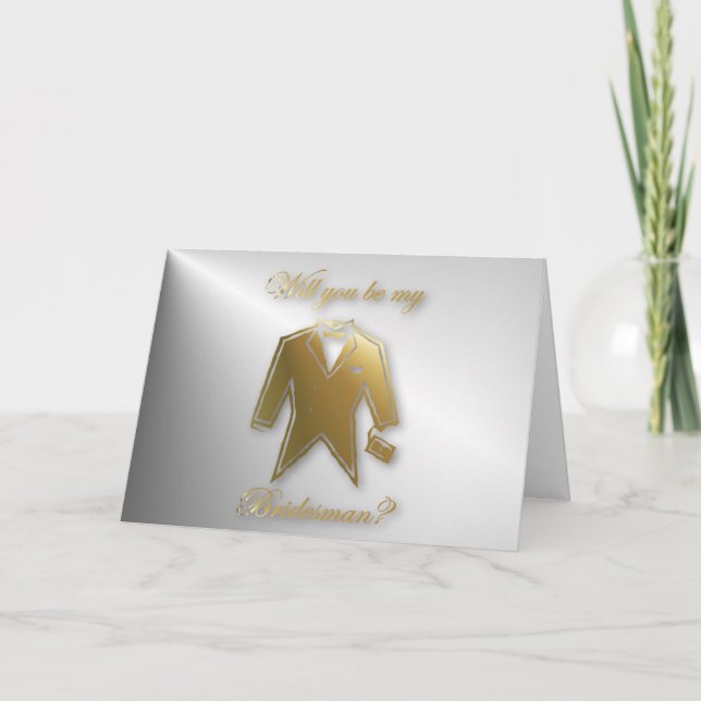 Will you be my Bridesman? Bridesman request. Invitation (Front)