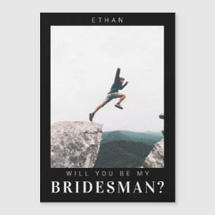 Will you be my Bridesman Minimalist Photo Modern