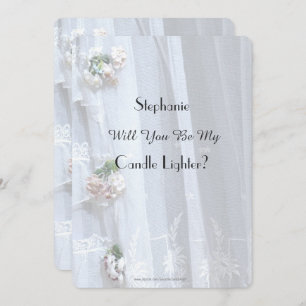 Will You Be My Candle Lighter Vintage Lace Invite