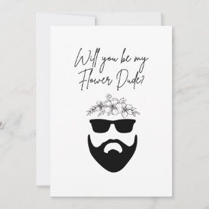 Will You be My Flower Dude? Invitation