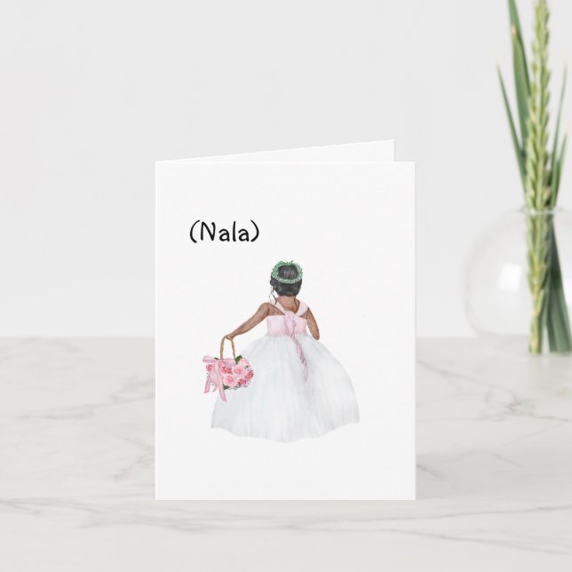 Will You Be My Flower Girl? (African-American) Card (Front)