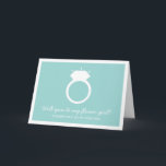 Will You Be My Flower Girl? Blue Ring Card<br><div class="desc">Will You Be My Flower Girl? Blue Ring Card</div>